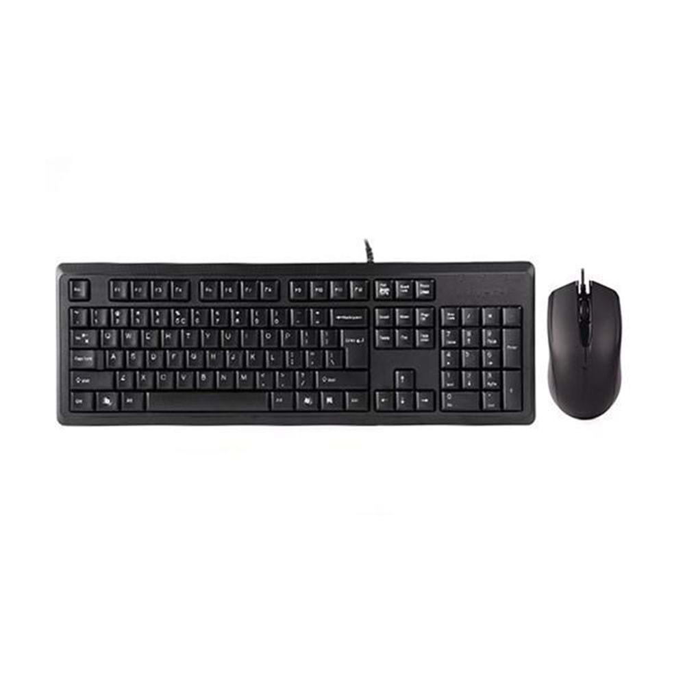 A4TECH KR-9276 Kablolu USB Q Trk Siyah Klavye - Mouse Set