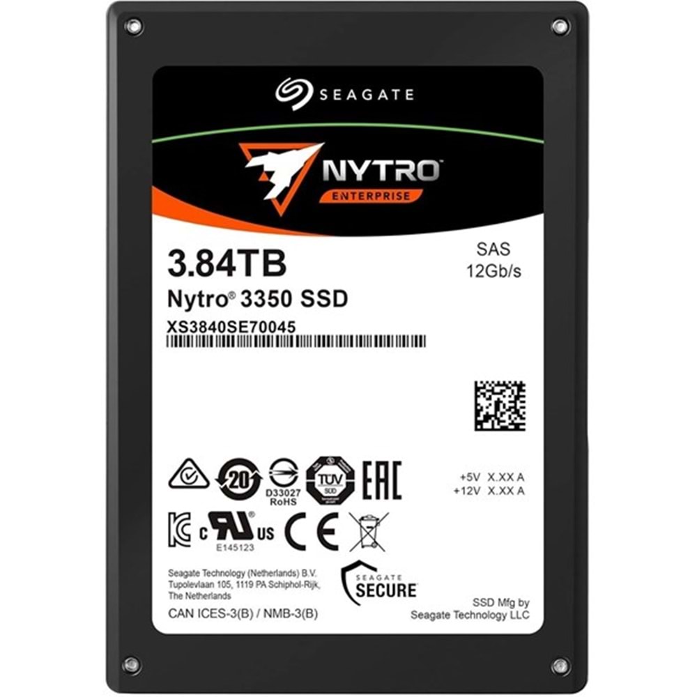 SEAGATE 3.84TB NYTRO 3350 XS3840SE70045 ENTREPRISE SSD SAS DİSK