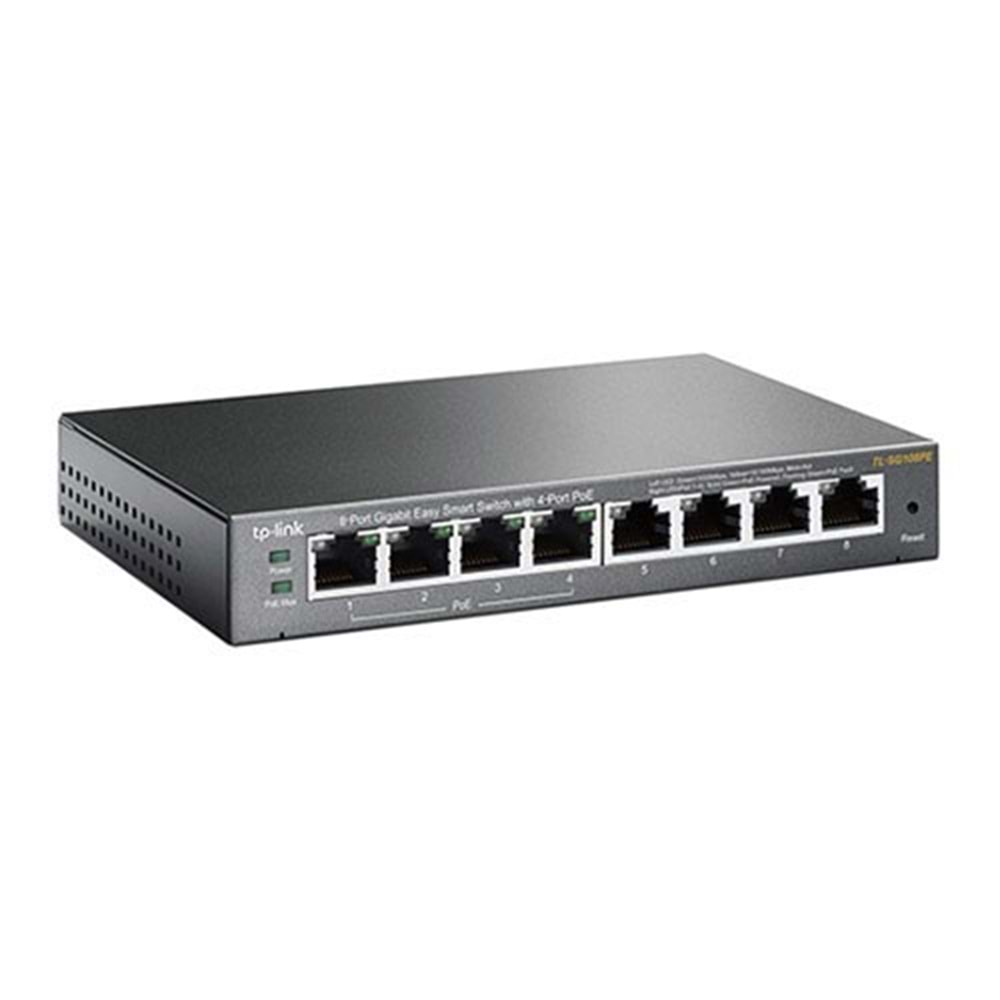 TP-LINK 8port TL-SG108PE 55w 4port PoE Yönetilebilir Switch