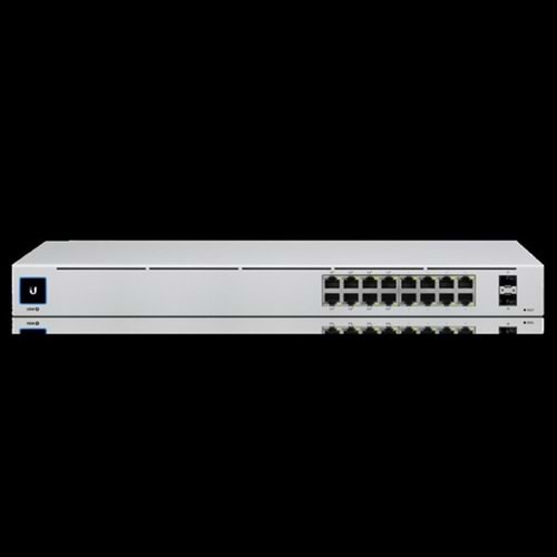 UBIQUITI 16-port USW-16-POE Gigabit 2X-SFP Yönetilebilir Full PoE Switch
