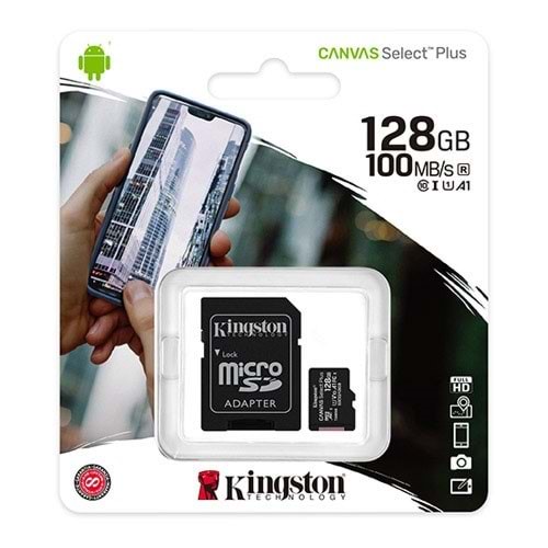 KINGSTON 128GB Micro SD Kart Canvas SDCS2/128GB