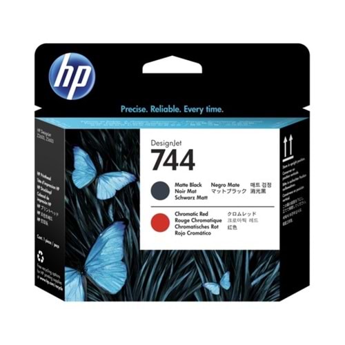 Hp F9j88a (744) Mat Sıyah Ve Kırmızı Baskı Kafası