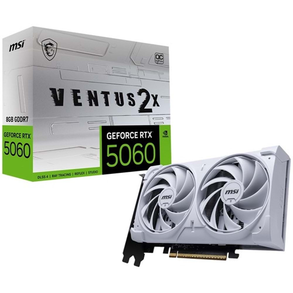 MSI 8GB RTX5060 VENTUS 2X OC WHITE GDDR7 128bit HDMI-DP PCIE 5.0