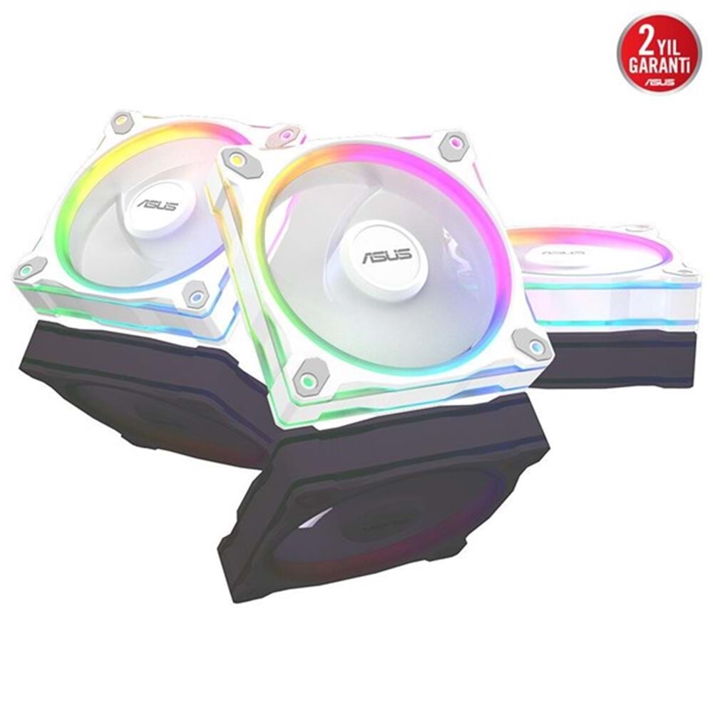 ASUS PRIME MR120 ARGB RESERVE 12CM KASA FANI 3-lü paket BEYAZ 90DA00L3-B09020