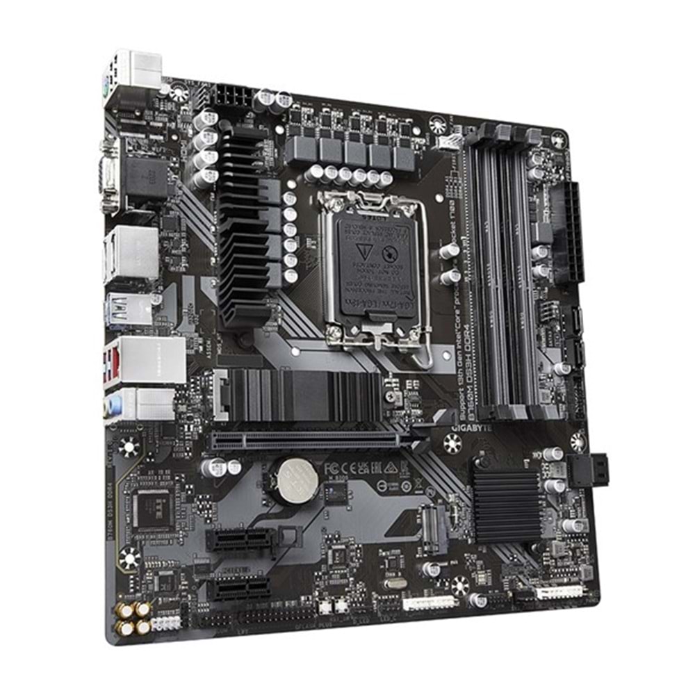 GIGABYTE B760M DS3H DDR4 HDMI TYPE-C DP PCIe 16X v4.0 1700p mATX