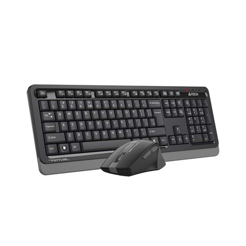 A4 TECH FG1035 Kablosuz Q Trk Optic Mouse Siyah/Gri Multimedya Klavye - Mouse Set
