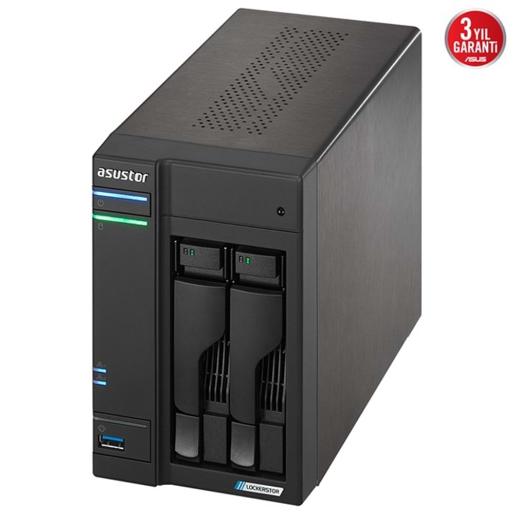 ASUSTOR 2diskli Celeron N5105-4GB RAM--2.5Gbe Nas Server AS6702T