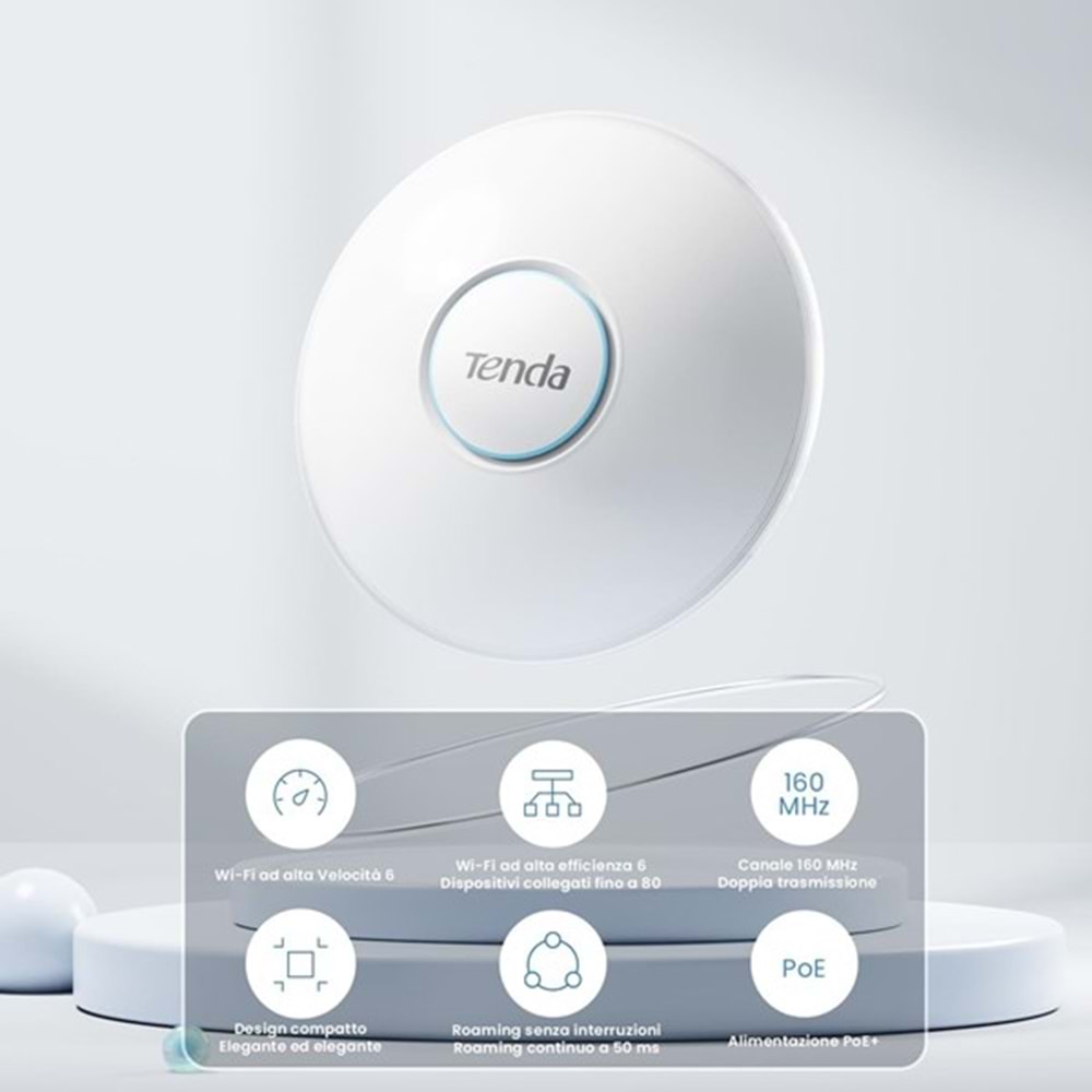 TENDA i27 AX3000 Dual Band Kurumsal Cloud Access Point Tavan Tipi