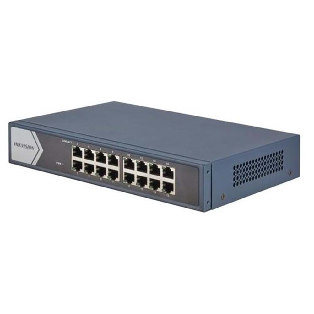 HIKVISION 16port 10/100 Yönetilemez Switch Metal DS-3E0516-E(B)