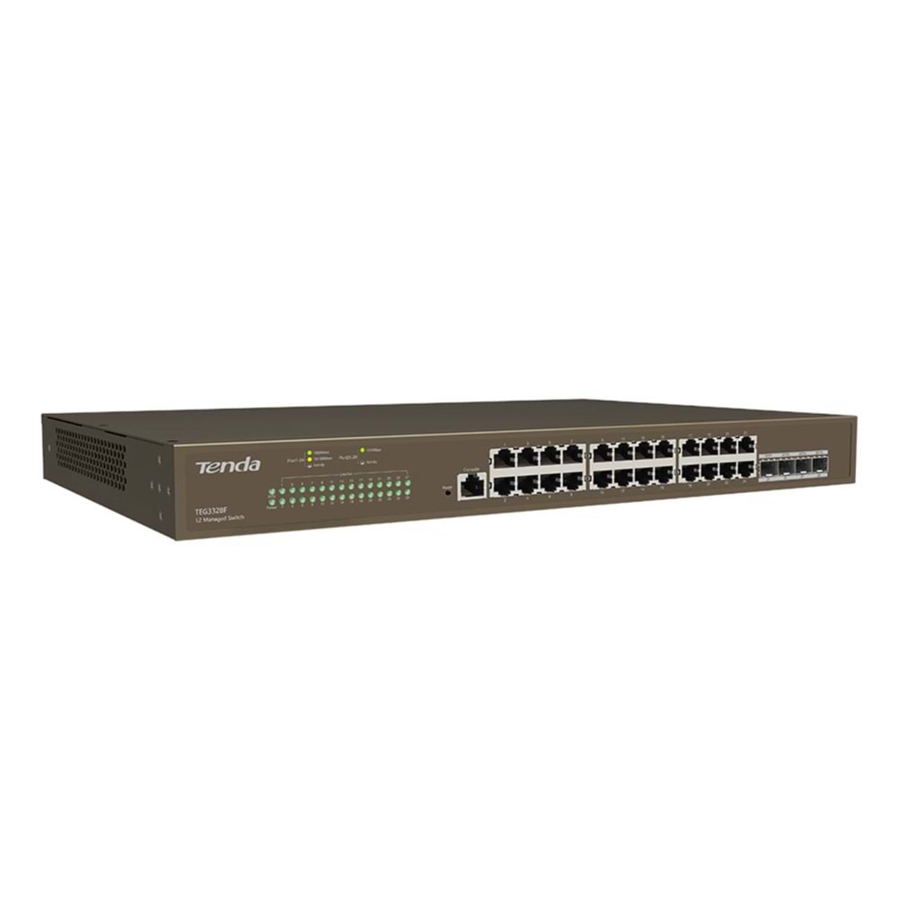 TENDA 24port 4-SFP 10GbE Gigabit Yönetilebilir Switch TEG3328F