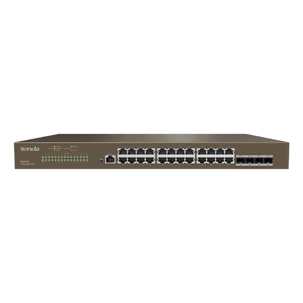 TENDA 24port 4-SFP 10GbE Gigabit Yönetilebilir Switch TEG3328F