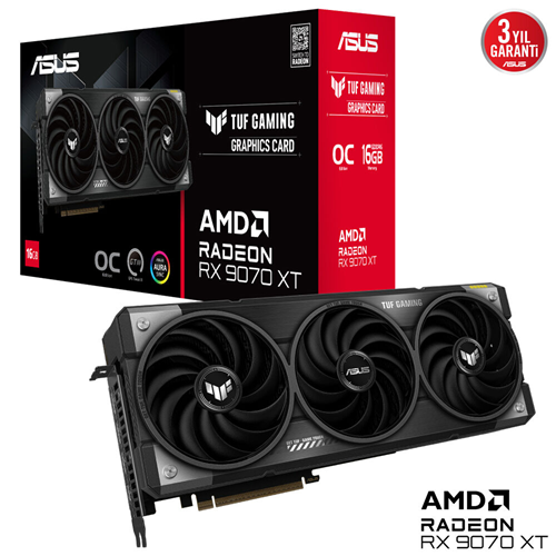ASUS 16GB TUF GAMING RX9070XT-O16G GDDR6 256bit HDMI DP PCIE 5.0