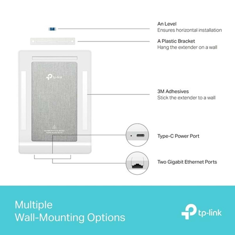 TP-LINK ARCHER AIR R5 X95 AX3000 Duvar Tipi Access Point