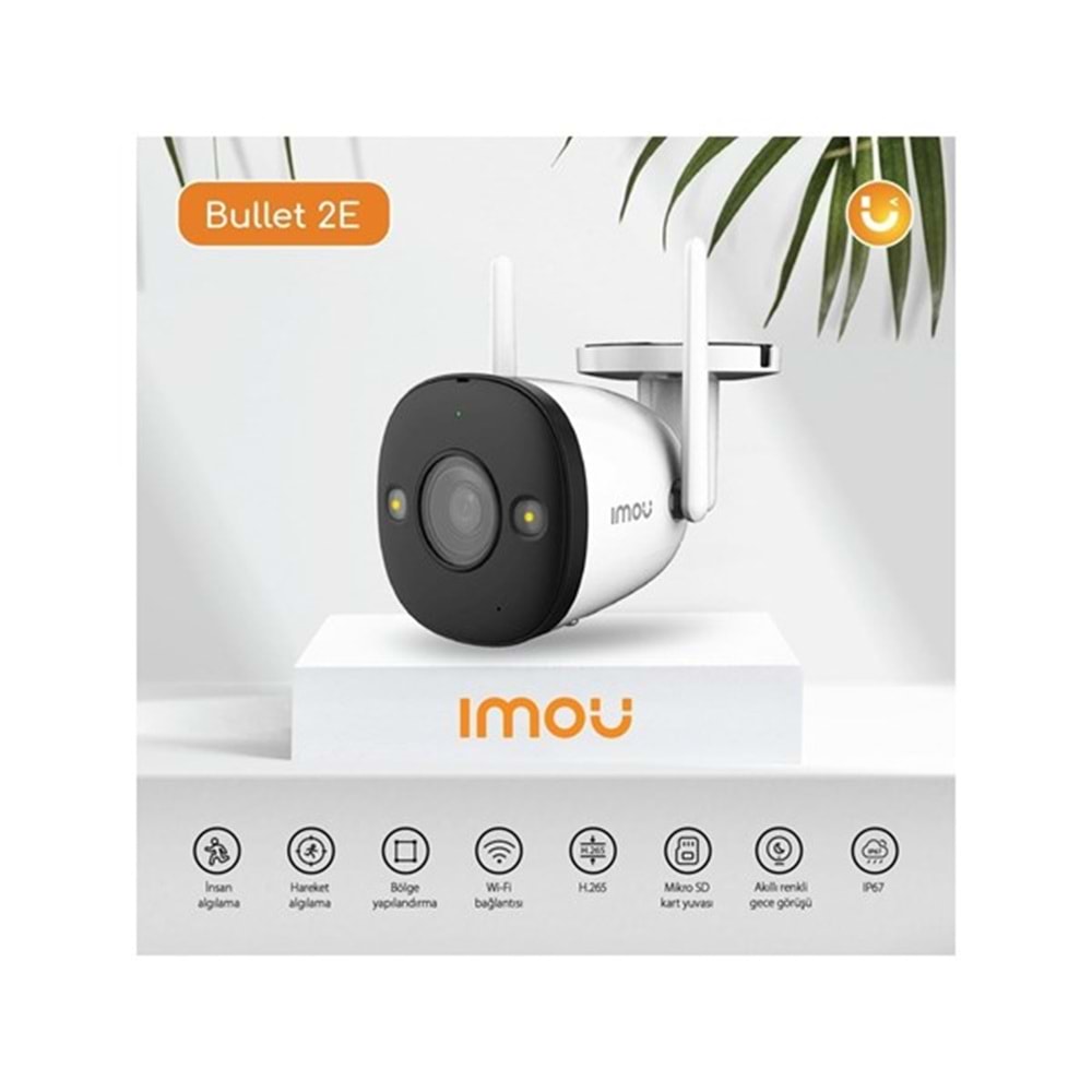IMOU 3MP Bullet 3.6mm Wıfı Kablosuz IP Kamera 2E IPC-K3DP-3H0WF