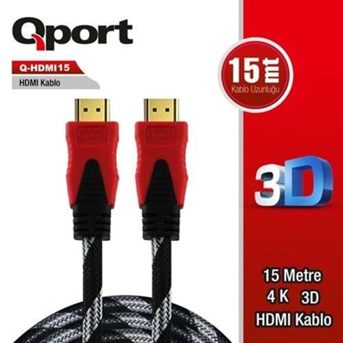 QPORT 5metre Q-HDMI53 HDMI Kablo 2.0 4K Altın Uç