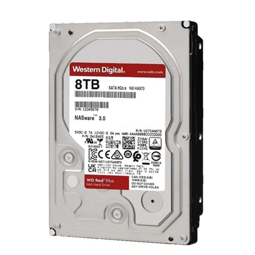 WD 8TB RED PLUS WD80EFPX 5400 RPM 256MB SATA-3 NAS Diski