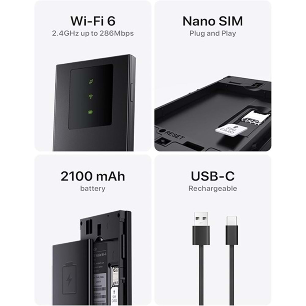 TENDA MF3 WIFI6 Dual Band Mobil 4G LTE Router Bataryalı