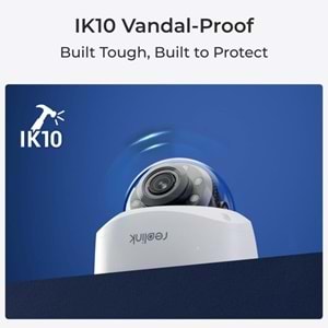 REOLINK 8MP Dome Motorize 5x Optik Zoom IP Kamera PoE IP67 P437