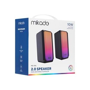 MIKADO MD-356 Siyah Hoparlör RGB Ledli