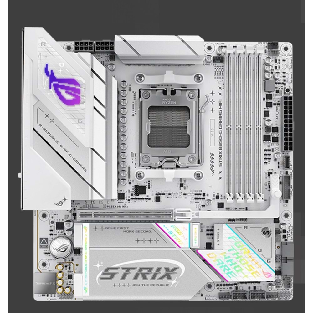ASUS ROG STRIX B850-G GAMING WIFI7 DDR5 HDMI DP PCIE 5.0 AM5 mATX BEYAZ