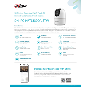 DAHUA 3MP Küp 2.8mm Wıfı Kablosuz IP Kamera HPT1330DA-STW