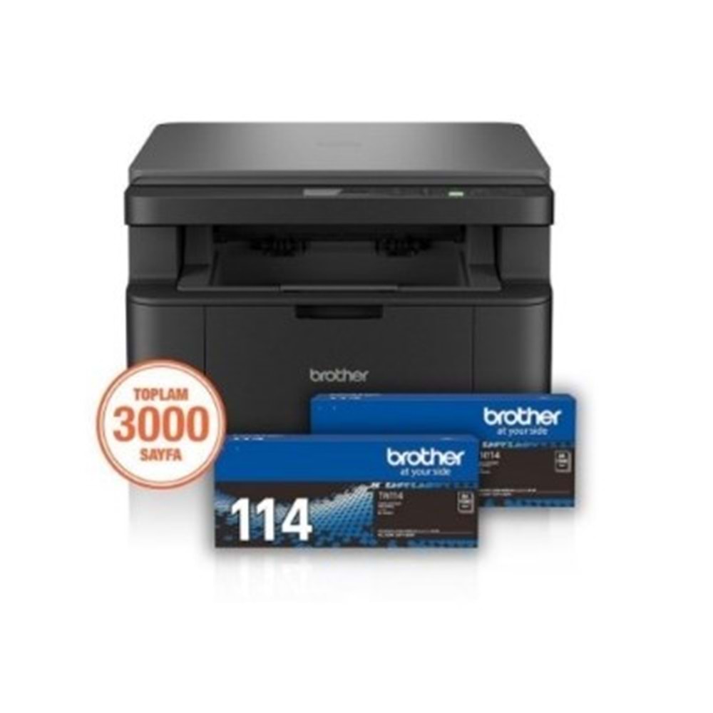 BROTHER DCP-L1632W A4 Siyah Çok Fonksiyonlu Laser Yazıcı USB 2.0,Kablosuz 3000 Sayfalık Toner