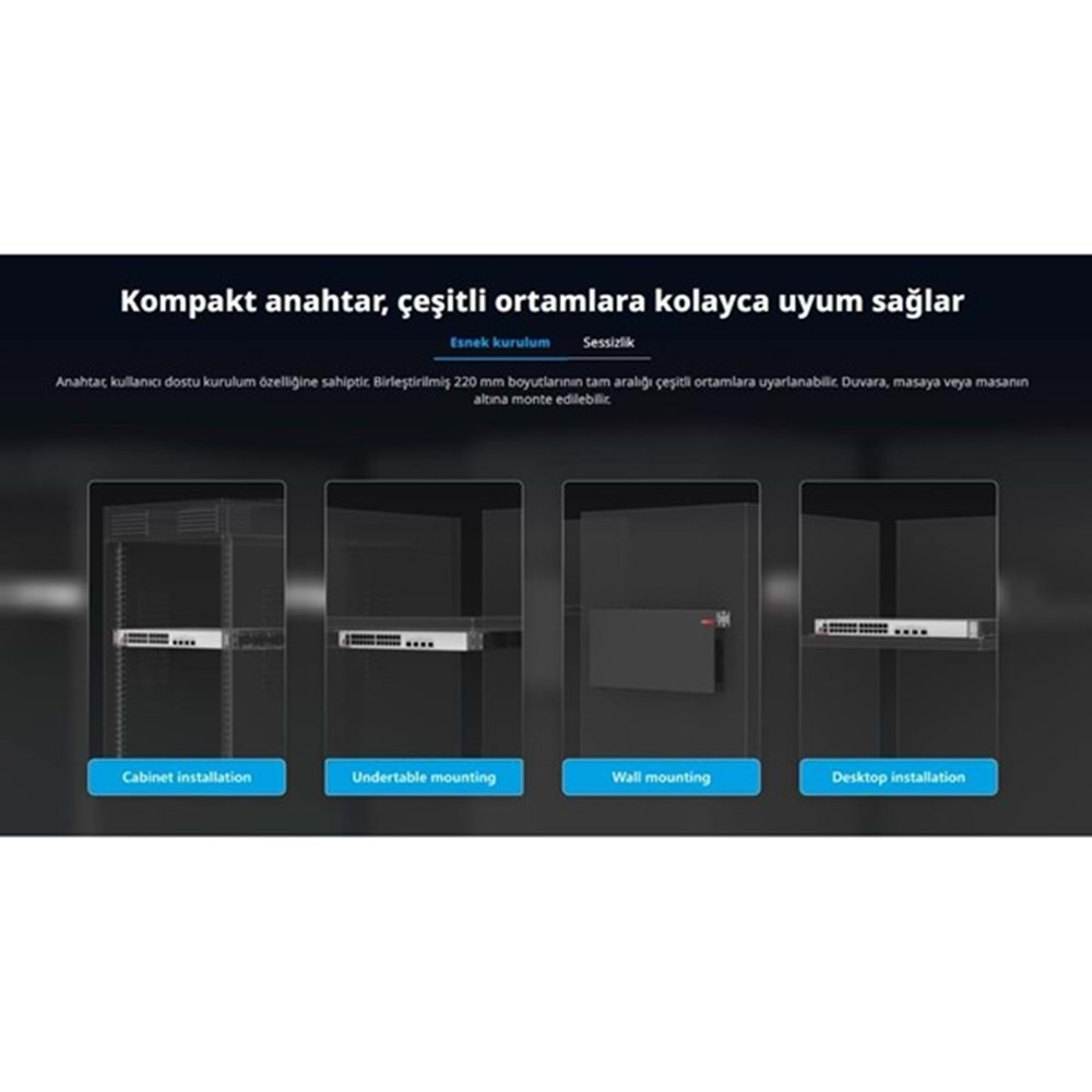 RUIJIE 12port PoE 405w 4-SFP 10GbE Yönetilebilir Switch RG-CS83-12GT4XS-P