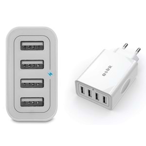 S-LINK Swapp SW-C8 4*USB 5V 5.6A Ev Şarj Adaptör