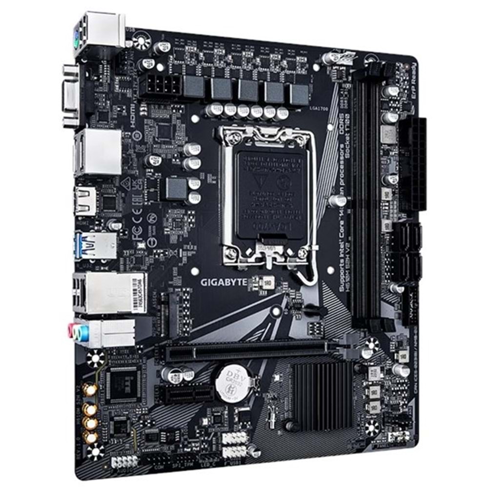 GIGABYTE H610M S2H v2 - DDR5 HDMI DVI DP PCIe 16X v4.0 1700p mATX