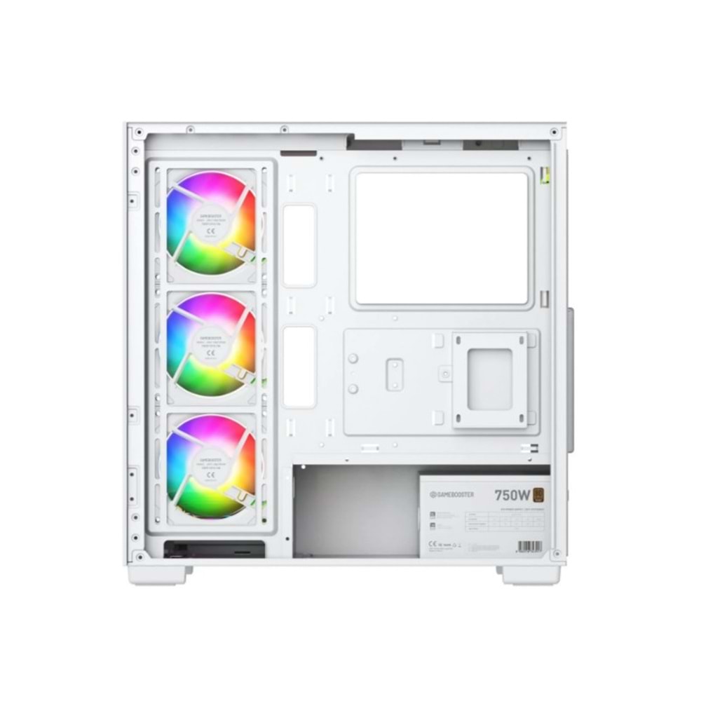GAMEBOOSTER 750W 80+ BRONZE Seaview A7505W Gaming Mid-Tower PC Kasası Beyaz