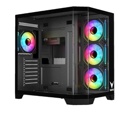 VENTO 850w 80+ BRONZE VG4204FA Panoramik Gaming EATX PC Kasası Siyah