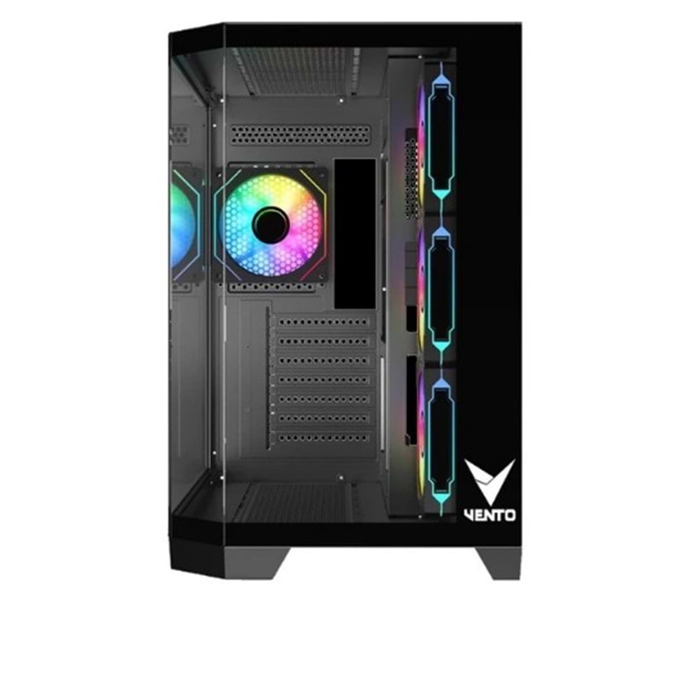 VENTO 850w 80+ BRONZE VG4204FA Panoramik Gaming EATX PC Kasası Siyah