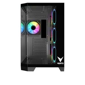VENTO 850w 80+ BRONZE VG4204FA Panoramik Gaming EATX PC Kasası Siyah