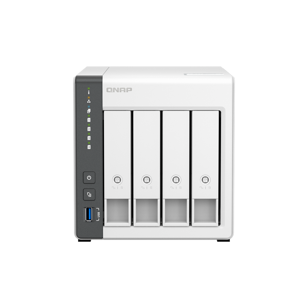 QNAP 4diskli ARM QC-4GB RAM-2.5GbE Nas Server TS-433-4G Distribütör Garantili