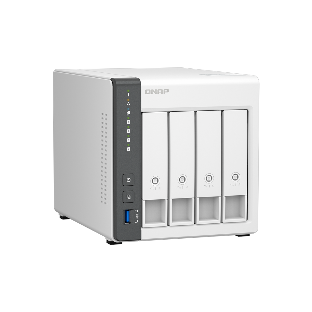 QNAP 4diskli ARM QC-4GB RAM-2.5GbE Nas Server TS-433-4G Distribütör Garantili