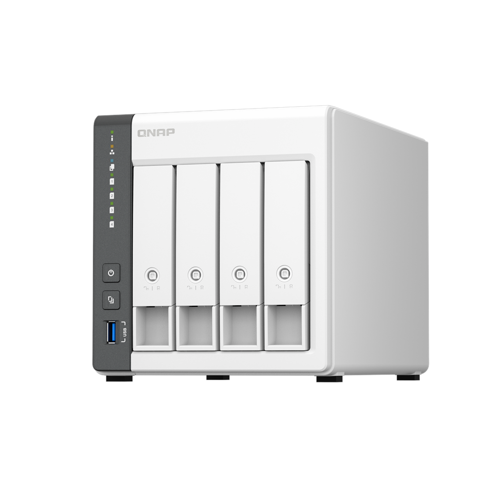 QNAP 4diskli ARM QC-4GB RAM-2.5GbE Nas Server TS-433-4G Distribütör Garantili