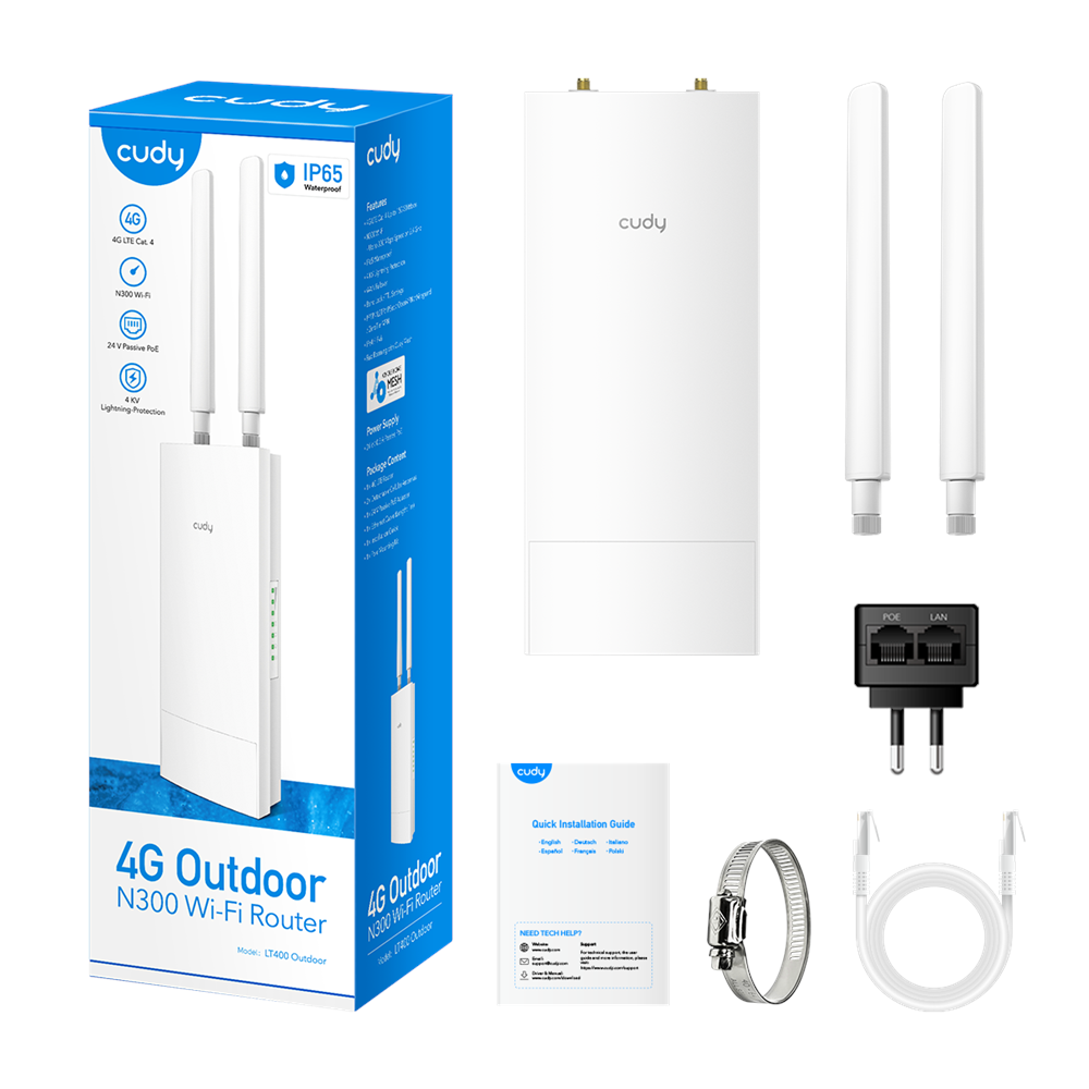 CUDY LT400 Outdoor N300 Harici 4G LTE Router