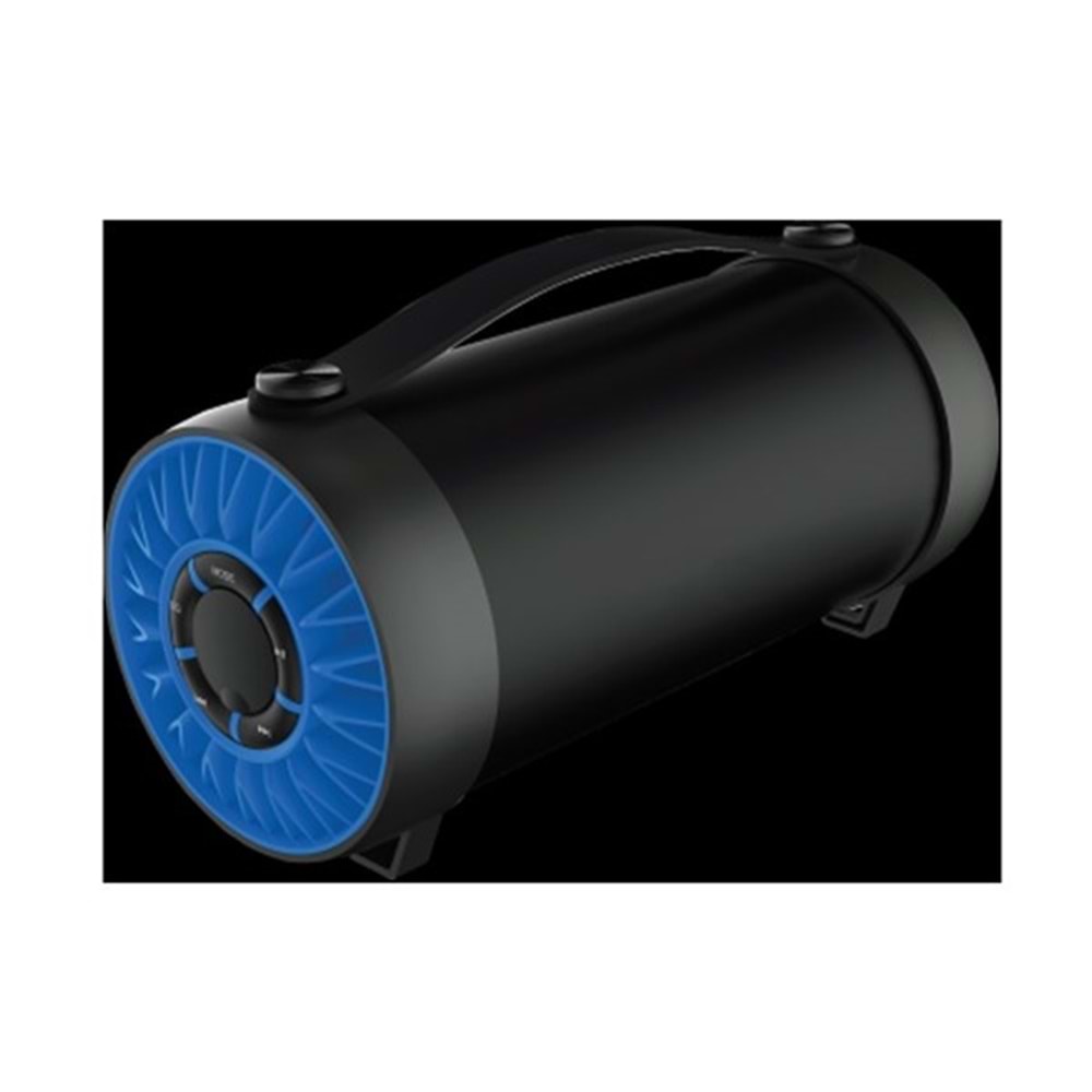 Mikado MD-54BT Gerçek 13W RMS USB+SD Süper Bass Bazuka Gövdeli Siyah-Mavi Bluetooth Speaker