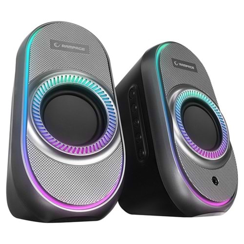 RAMPAGE RMS-X3 2.0 6W Bluetooth Özellikli Siyah Multimedia RGB Işıklı Gaming USB Speaker