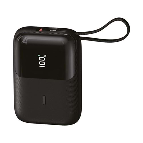 S-LINK P109M 10000mAh PD20W+QC18W+HSC22.5W Siyah LCD Taşınabilir Pil Şarj Cihazı Powerbank