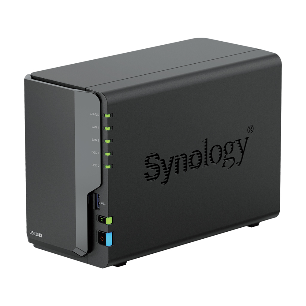 SYNOLOGY 2diskli Celeron QC-2GB RAM-2.5GbE Nas Server DS225 PLUS