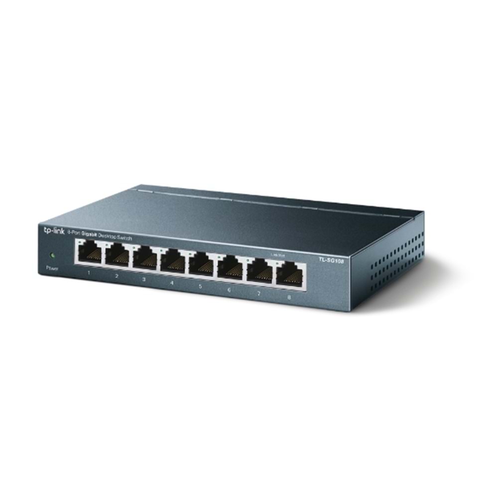TP-LINK 8port Gigabit Yönetilemez Switch Çelik Kasa TL-SG108