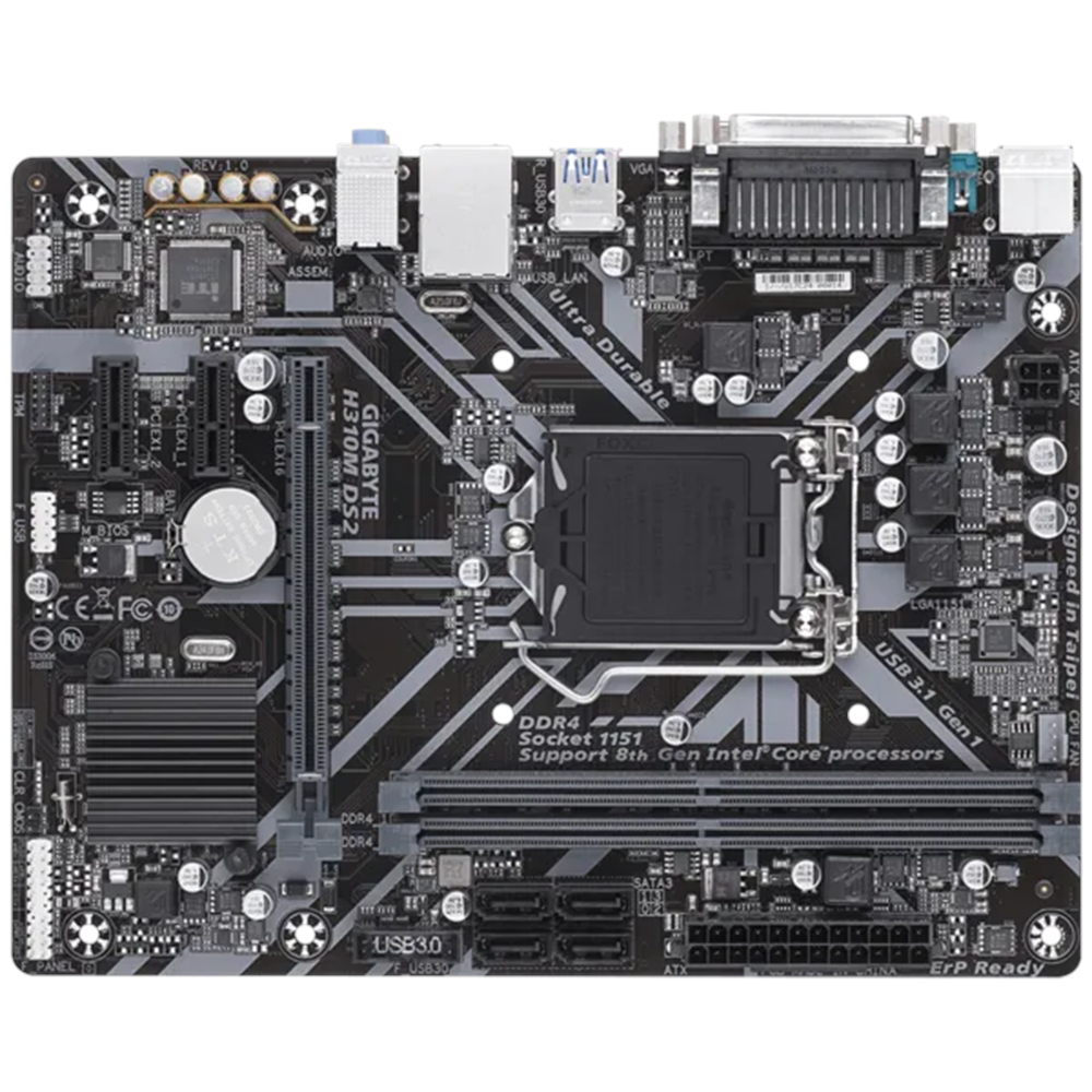 GIGABYTE H310M-DS2 DDR4 PCIe 16X v3.0 1151p v2 mATX