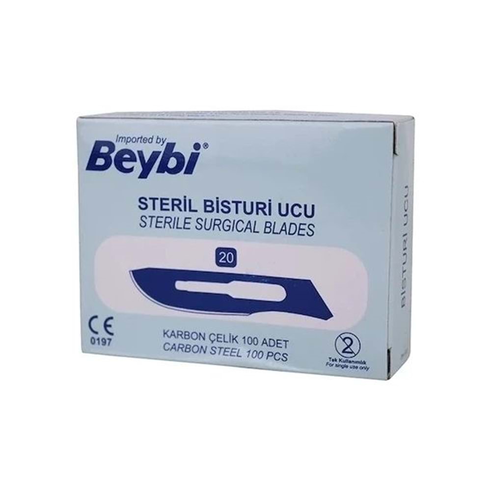 Beybi No:11 Steril Bistüri Ucu-karbon çelik 100 adet