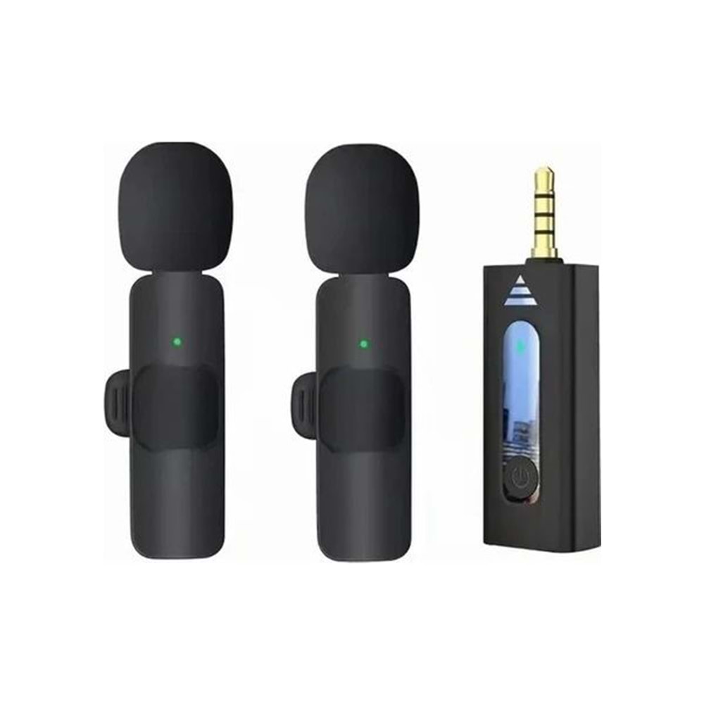 Daytona K35-2 Kablosuz 2'li aux yaka mikrofonu, android