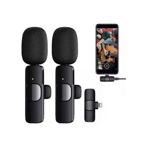 Daytona K9-L2 Kablosuz lightning 2'li yaka mikrofonu