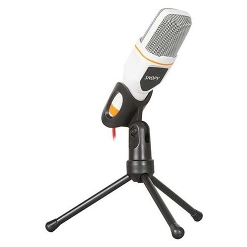 Snopy SN-340M Masa üstü beyaz led mikrofon