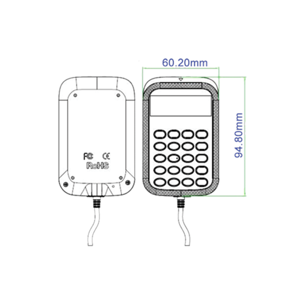 ACS APG8201-B2 USB PINPad + LCD Tam Boy Temaslı Akıllı Kart Okuyucu / Kodlayıcı