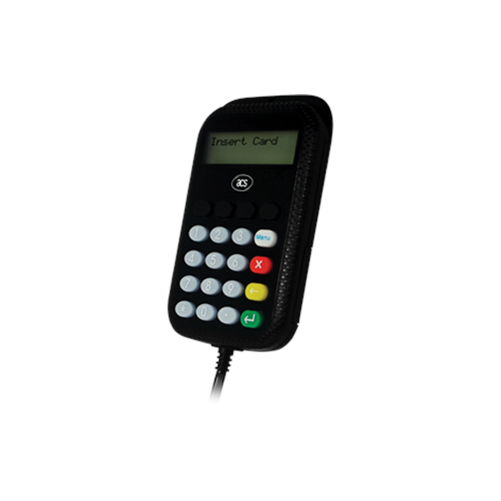 ACS APG8201-B2 USB PINPad + LCD Tam Boy Temaslı Akıllı Kart Okuyucu / Kodlayıcı