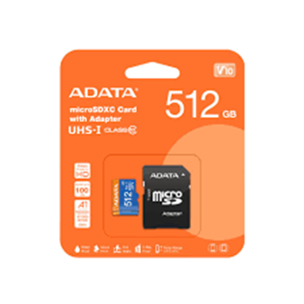 Adata 512GB AUSDX512GUICL10A1-RA1 Premier Class10 Adaptörlü MicroSDXC Hafıza Kartı